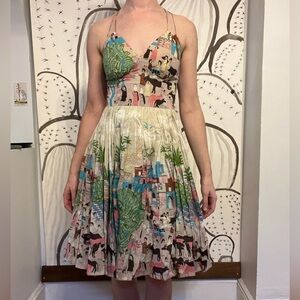 Cotton, spring/summer dress, strappy and structured.